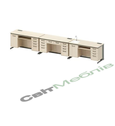 Стіл демонстраційний Pro Line з мийкою та стільницею HPL